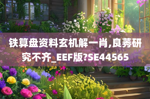 铁算盘资料玄机解一肖,良莠研究不齐_EEF版?SE44565