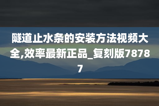 隧道止水条的安装方法视频大全,效率最新正品_复刻版78787