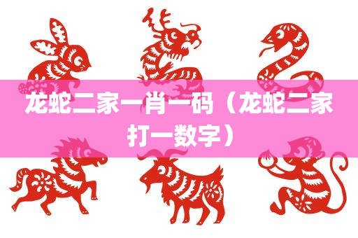 龙蛇二家一肖一码（龙蛇二家打一数字）