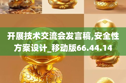 开展技术交流会发言稿,安全性方案设计_移动版66.44.14