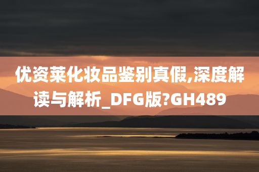 优资莱化妆品鉴别真假,深度解读与解析_DFG版?GH489