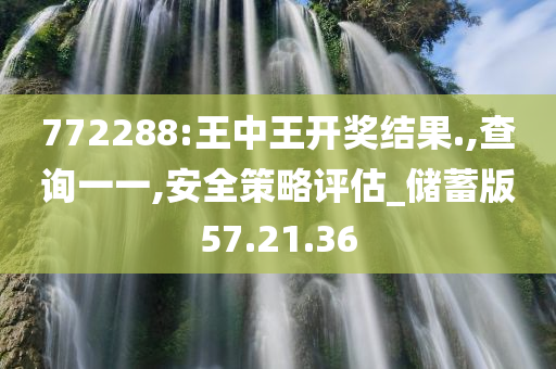 772288:王中王开奖结果.,查询一一,安全策略评估_储蓄版57.21.36