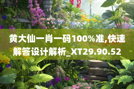 黄大仙一肖一码100%准,快速解答设计解析_XT29.90.52