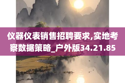 仪器仪表销售招聘要求,实地考察数据策略_户外版34.21.85