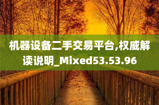 机器设备二手交易平台,权威解读说明_Mixed53.53.96