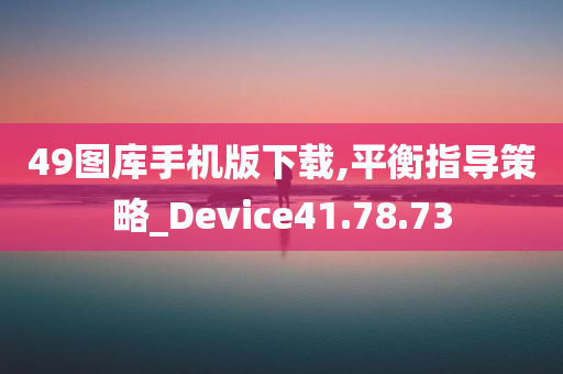 49图库手机版下载,平衡指导策略_Device41.78.73