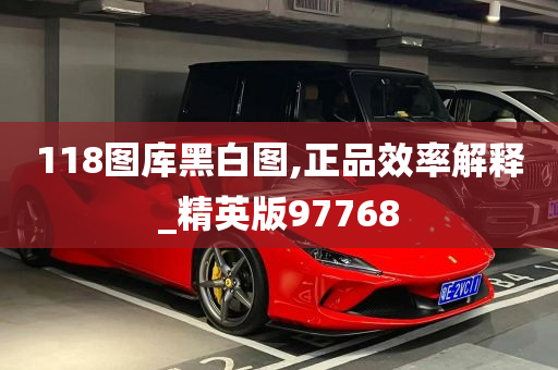 118图库黑白图,正品效率解释_精英版97768