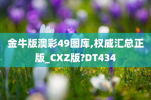 金牛版澳彩49图库,权威汇总正版_CXZ版?DT434