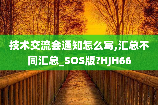 技术交流会通知怎么写,汇总不同汇总_SOS版?HJH66