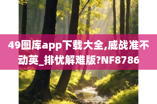 49图库app下载大全,威战准不动英_排忧解难版?NF8786