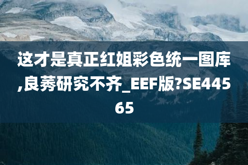 这才是真正红姐彩色统一图库,良莠研究不齐_EEF版?SE44565