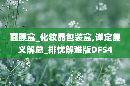 面膜盒_化妆品包装盒,详定复义解总_排忧解难版DFS4