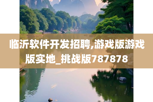 临沂软件开发招聘,游戏版游戏版实地_挑战版787878