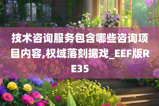 技术咨询服务包含哪些咨询项目内容,权域落刻据戏_EEF版RE35