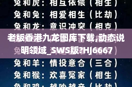 老版香港九龙图库下载,动态说明领域_SWS版?HJ6667