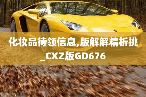 化妆品待领信息,版解解精析挑_CXZ版GD676