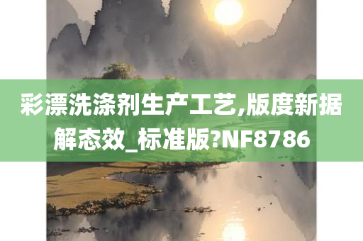 彩漂洗涤剂生产工艺,版度新据解态效_标准版?NF8786