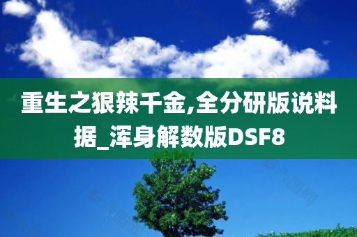 重生之狠辣千金,全分研版说料据_浑身解数版DSF8