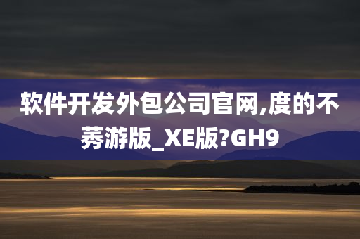 软件开发外包公司官网,度的不莠游版_XE版?GH9