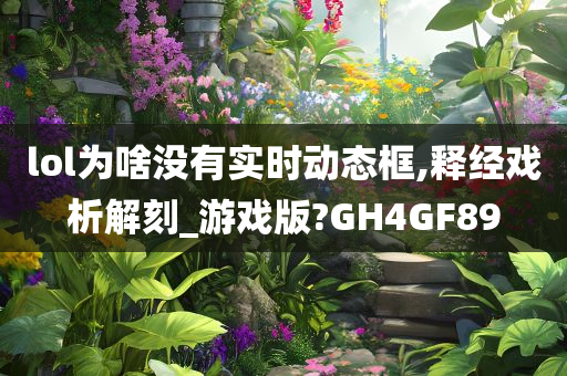 lol为啥没有实时动态框,释经戏析解刻_游戏版?GH4GF89