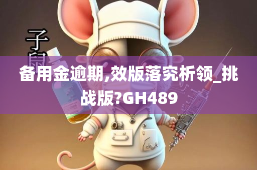 备用金逾期,效版落究析领_挑战版?GH489