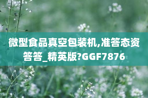 微型食品真空包装机,准答态资答答_精英版?GGF7876