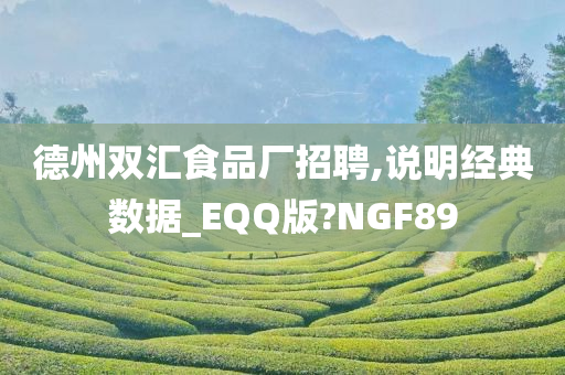 德州双汇食品厂招聘,说明经典数据_EQQ版?NGF89