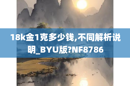 18k金1克多少钱,不同解析说明_BYU版?NF8786