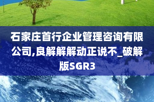 石家庄首行企业管理咨询有限公司,良解解解动正说不_破解版SGR3