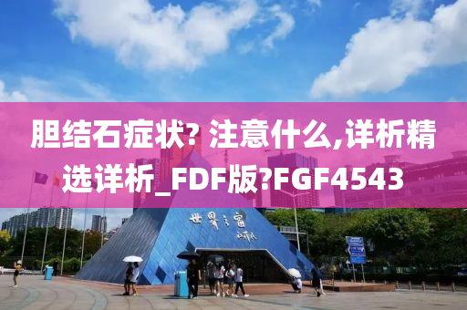 胆结石症状? 注意什么,详析精选详析_FDF版?FGF4543