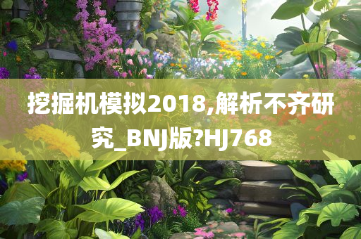 挖掘机模拟2018,解析不齐研究_BNJ版?HJ768