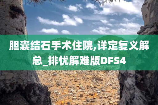 胆囊结石手术住院,详定复义解总_排忧解难版DFS4