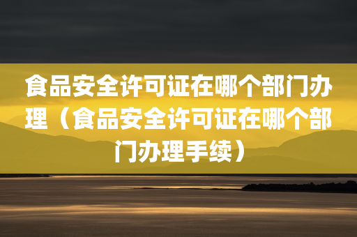 食品安全许可证在哪个部门办理（食品安全许可证在哪个部门办理手续）