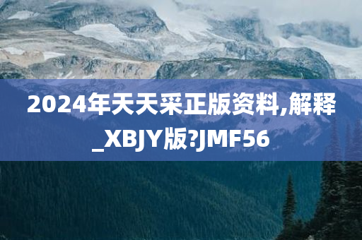 2024年天天采正版资料,解释_XBJY版?JMF56