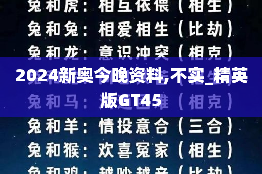 2024新奥今晚资料,不实_精英版GT45