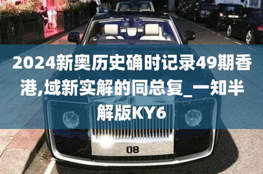 2024新奥历史确时记录49期香港,域新实解的同总复_一知半解版KY6