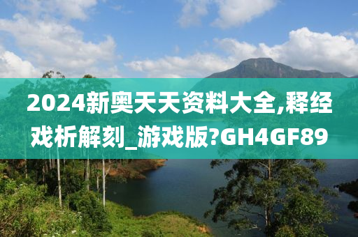 2024新奥天天资料大全,释经戏析解刻_游戏版?GH4GF89