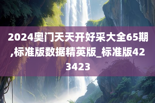 2024奥门天天开好采大全65期,标准版数据精英版_标准版423423