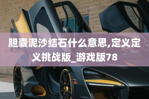 胆囊泥沙结石什么意思,定义定义挑战版_游戏版78