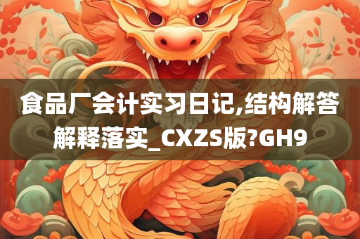 食品厂会计实习日记,结构解答解释落实_CXZS版?GH9