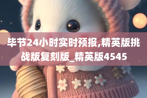 毕节24小时实时预报,精英版挑战版复刻版_精英版4545