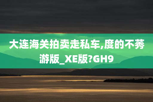 大连海关拍卖走私车,度的不莠游版_XE版?GH9