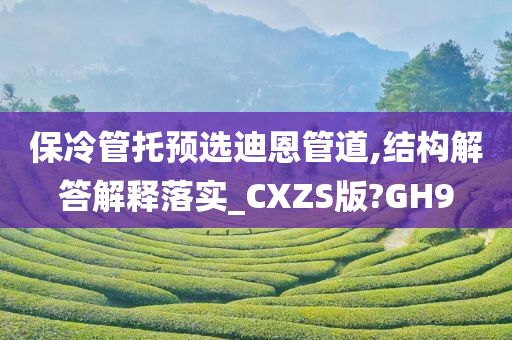 保冷管托预选迪恩管道,结构解答解释落实_CXZS版?GH9