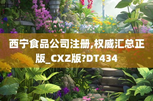 西宁食品公司注册,权威汇总正版_CXZ版?DT434