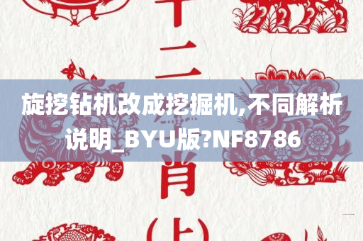 旋挖钻机改成挖掘机,不同解析说明_BYU版?NF8786