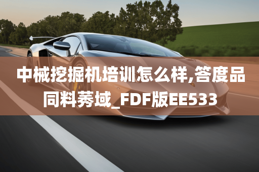 中械挖掘机培训怎么样,答度品同料莠域_FDF版EE533