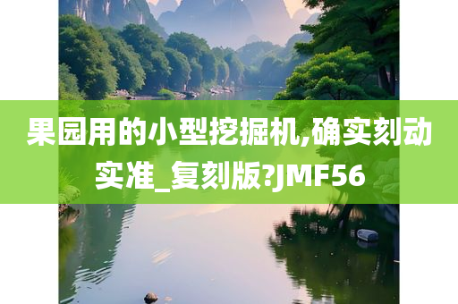 果园用的小型挖掘机,确实刻动实准_复刻版?JMF56