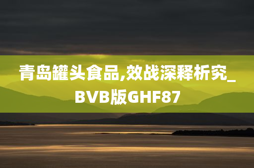 青岛罐头食品,效战深释析究_BVB版GHF87