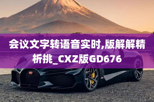 会议文字转语音实时,版解解精析挑_CXZ版GD676