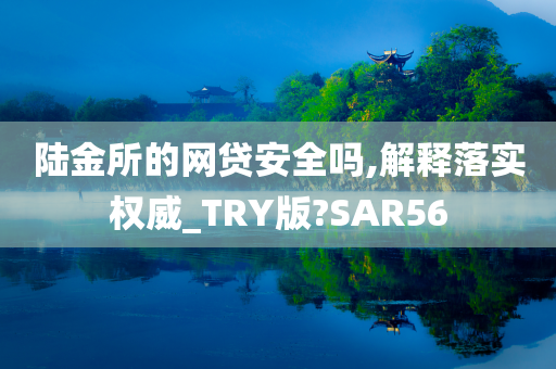 陆金所的网贷安全吗,解释落实权威_TRY版?SAR56